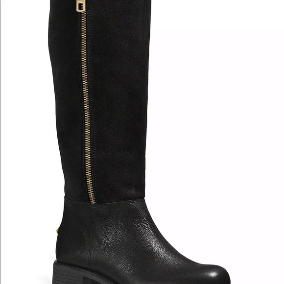 Coach Shoes - Authentic Coach Bailey Black Leather Suede Boots